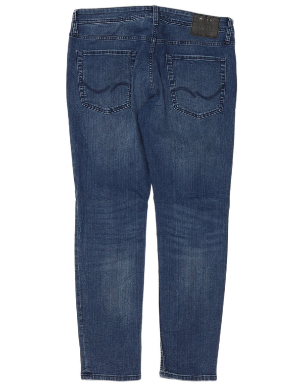 Jack & Jones Mens Slim Jeans W36 L32 Blue Cotton