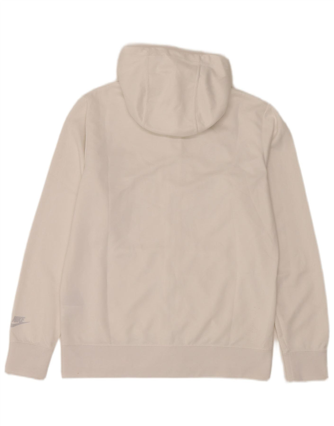 Nike Mens Graphic Zip Hoodie Sweater Medium White Colourblock Polyester