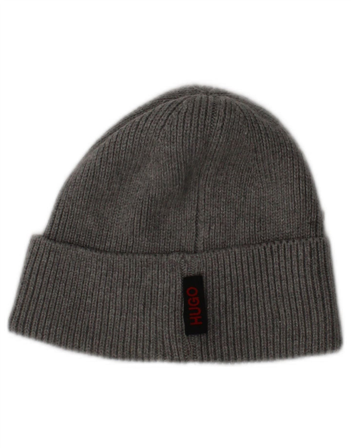 Hugo Boss Herre Strik Beanie Hat One Size Grå Logo