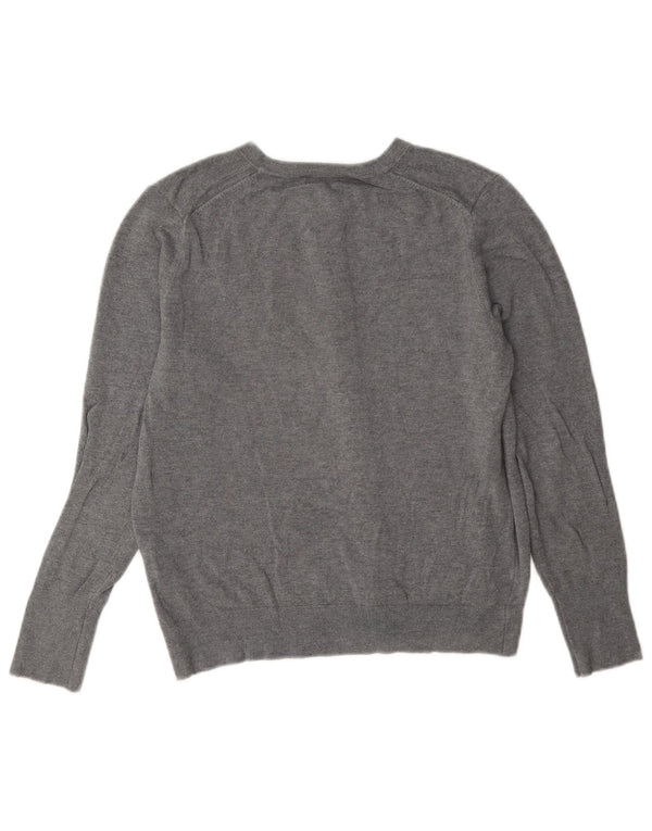 Zara Γυναικεία Ζακέτα UK 14 Large Grey Viscose Classic
