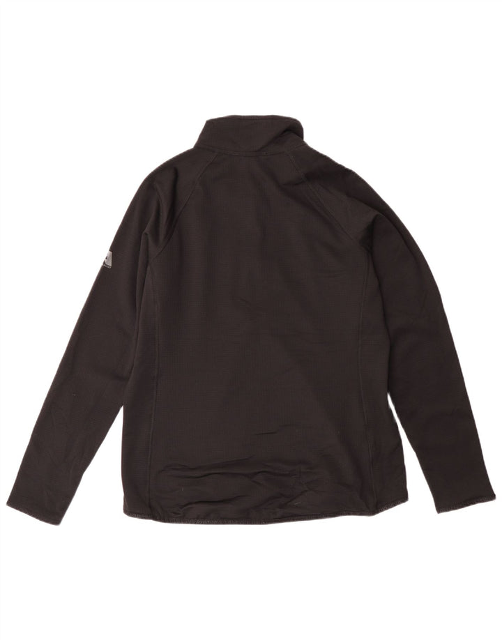 Eddie Bauer Womens Zip Neck Pullover Tracksuit Top UK 14 Medium Black
