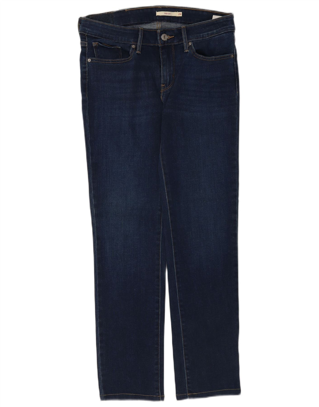 Levi's Dame 712 Slim Jeans W29 L28 Blå Bomuld