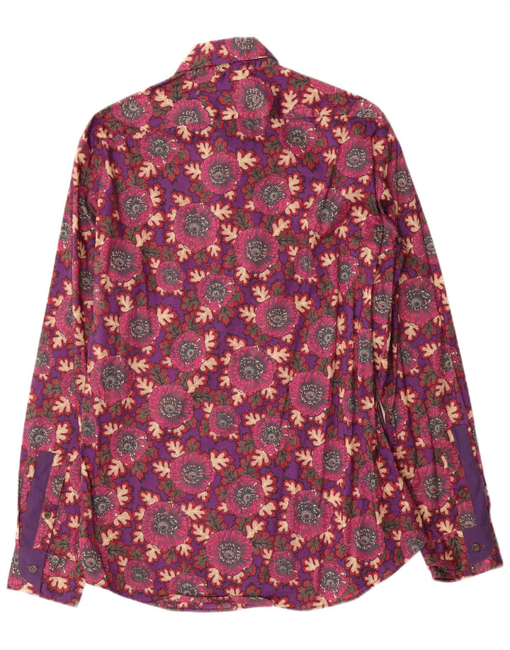 Ingram Mens Shirt Size 41 16 Large Multicoloured Floral Cotton