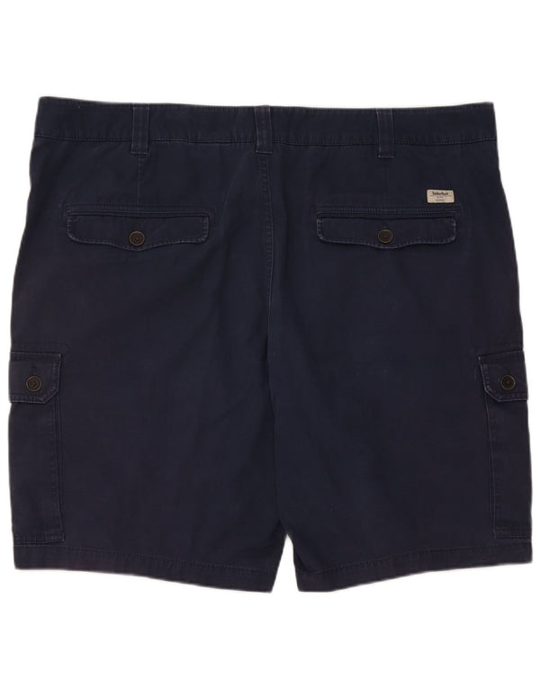 Timberland Mens Cargo Shorts W42 2XL Navy Blue Cotton