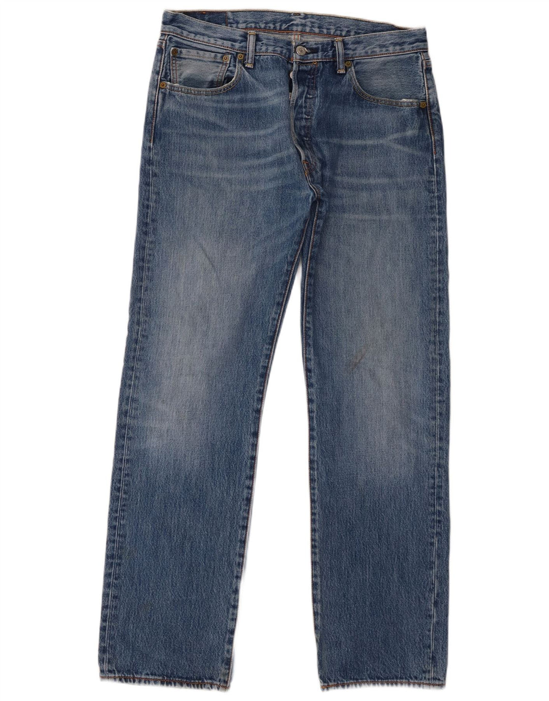 Levi's Mens 501 Straight Jeans W34 L32 Blue Cotton