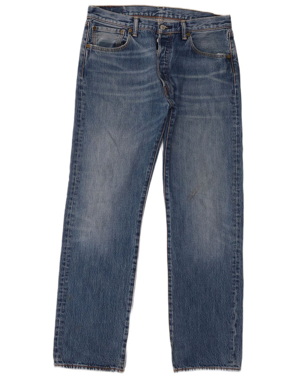 Levi's Masculino 501 Straight Jeans W34 L32 Azul Algodão