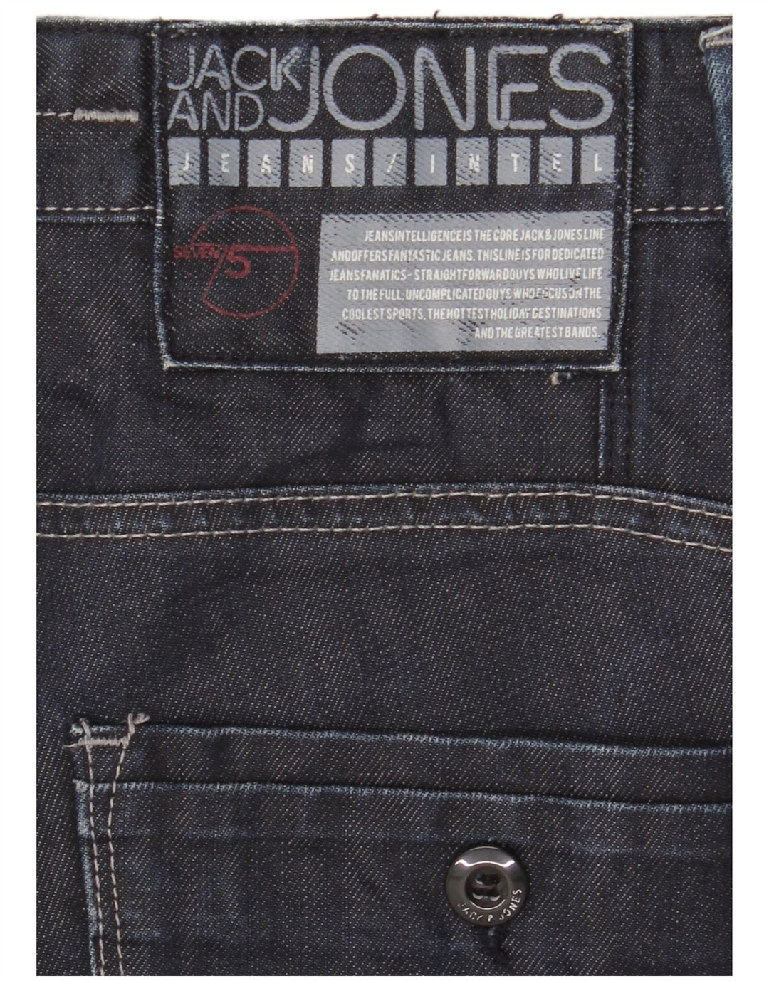 Jack & Jones Mens Cargo Straight Jeans W32 L33 Navy Blue