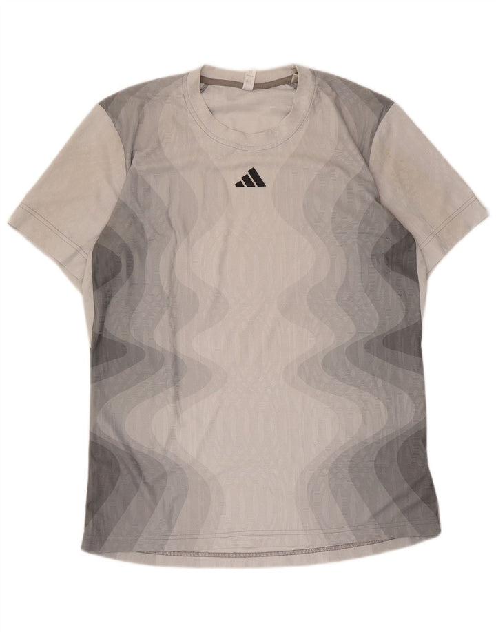Adidas Mens T-Shirt Top Large Grey Tie Dye Polyester
