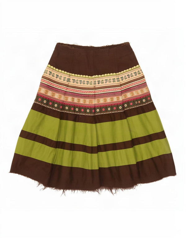 Benetton Dame A-Line Nederdel IT 42 Medium W30 Flerfarvet Colourblock