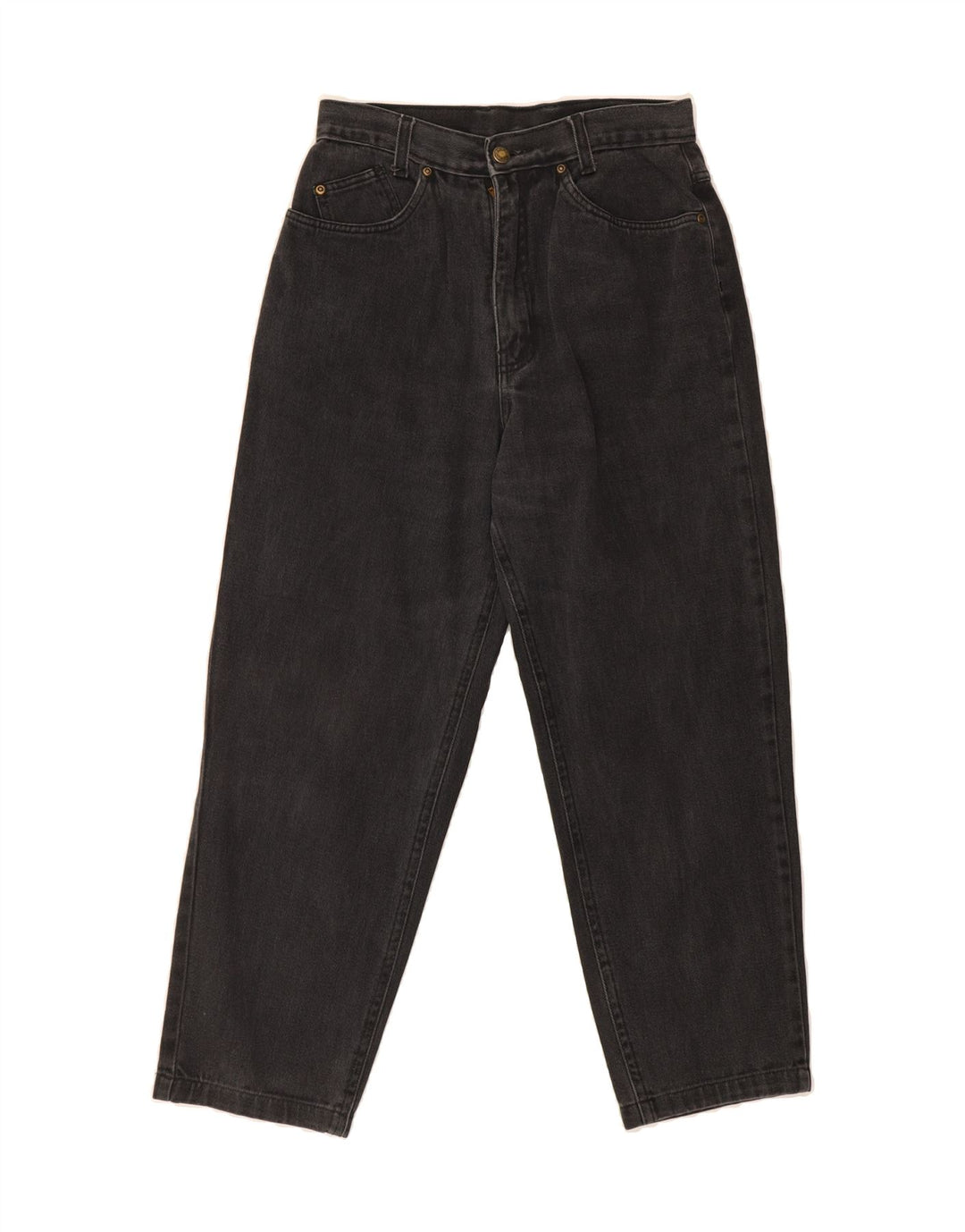 VINTAGE Womens Straight Jeans Medium W29 L25 Black Cotton Vintage Vintage and Second-Hand Vintage from Messina Hembry 