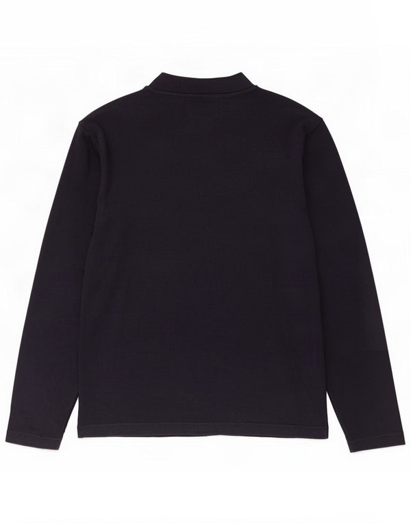 Lee Mens Zip Neck Top manga larga Small Navy Blue