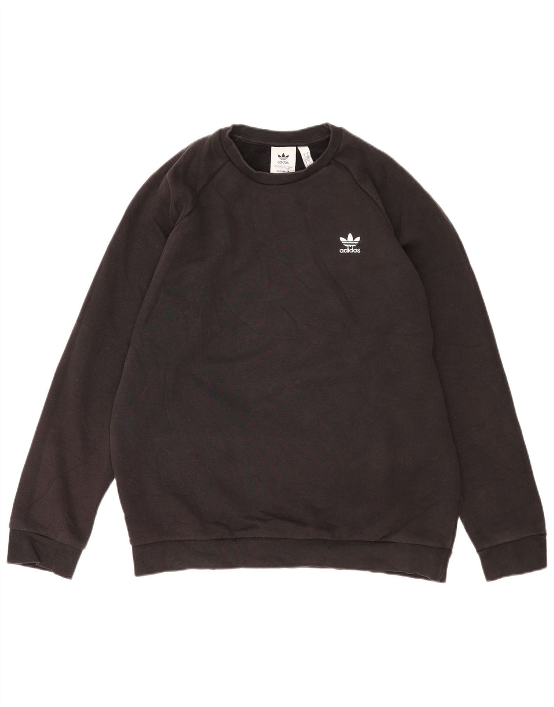Felpa Adidas Uomo Maglione Grande Cotone Nero