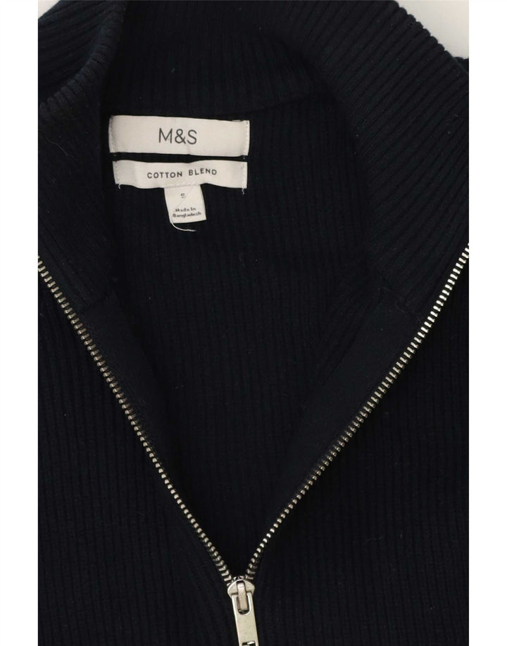 Pulover cardigan pentru bărbați Marks & Spencer, mic, albastru, bumbac