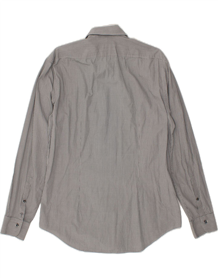 JOOP Mens Shirt Size 41 16 Large Grey Check Cotton Vintage Joop and Second-Hand Joop from Messina Hembry 