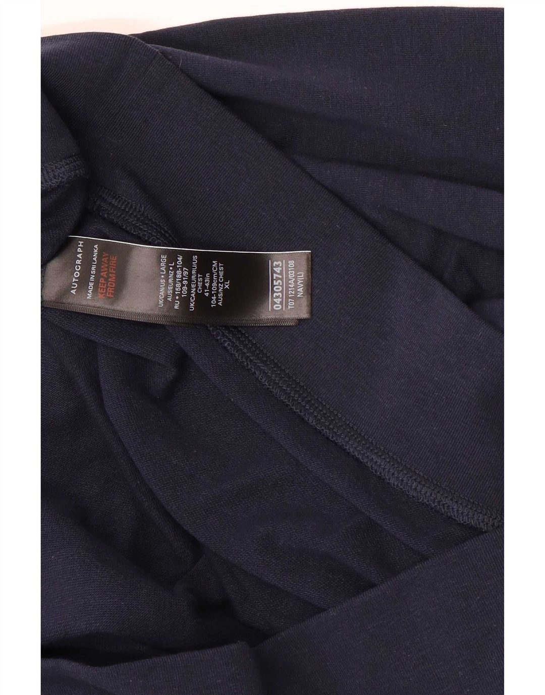 Marks & Spencer Mens Autograph Hoodie Jumper Large Navy Blue
