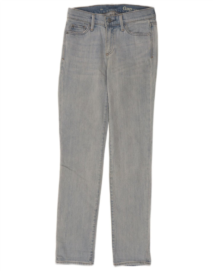 Gap Womens Slim Jeans W24 L30 Blue Cotton