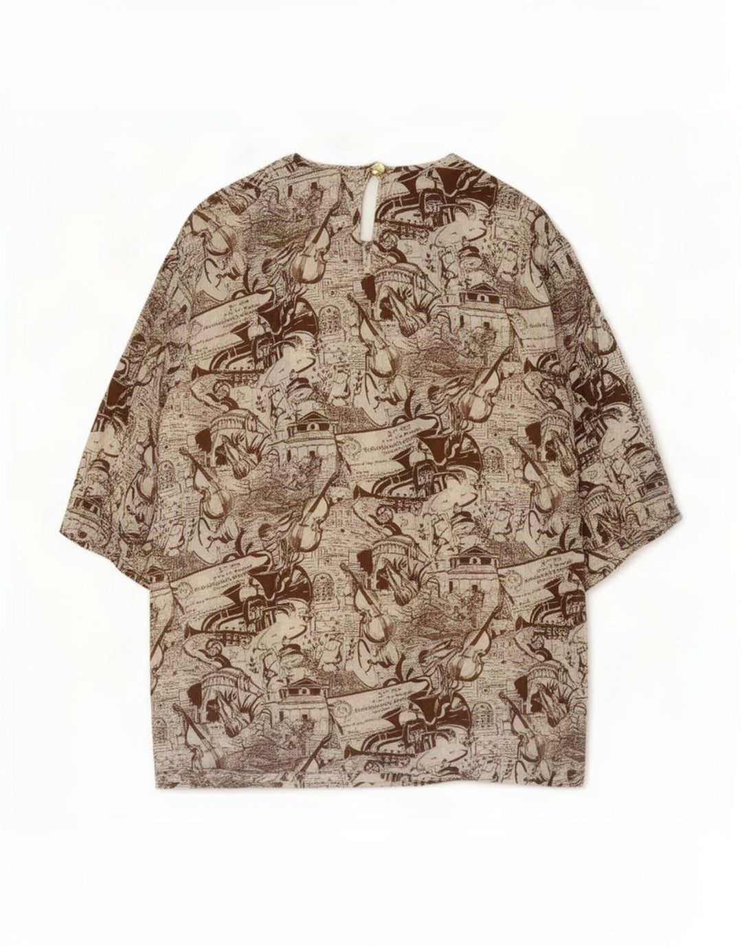 Persona Womens Abstract Pattern Blouse Top Size 29 2XL Multicoloured