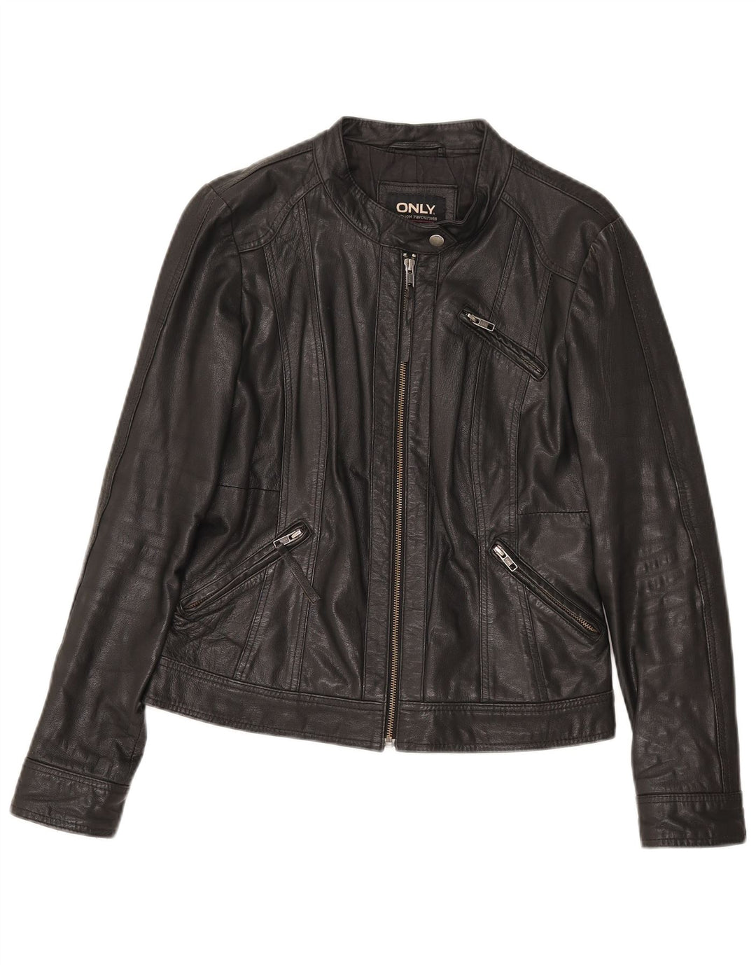 Only Chaqueta de cuero para mujer IT 38 XS Cuero negro