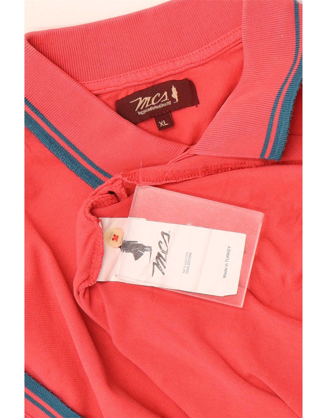 Marlboro Classics Mens Polo Shirt XL Red Striped Cotton