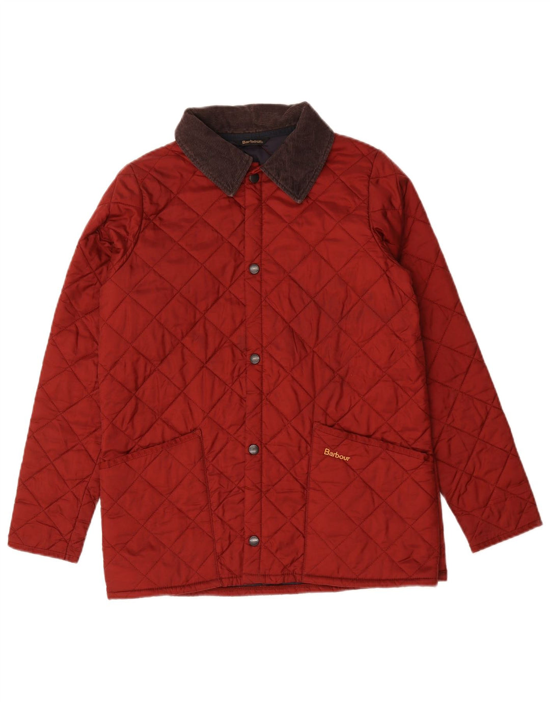 Barbour Boys Quilted Jacket 12-13 Years XL Burgundy