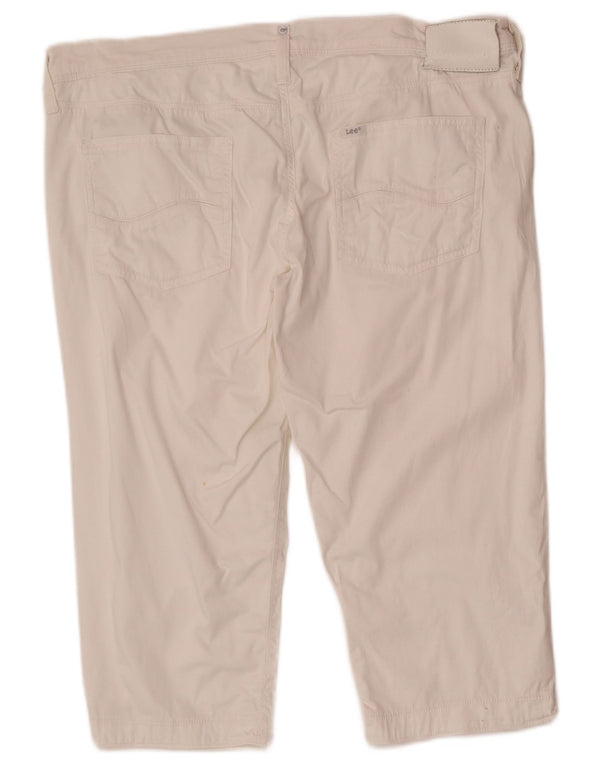 Lee Womens Enka Bermuda Shorts W32 Large White Bomuld