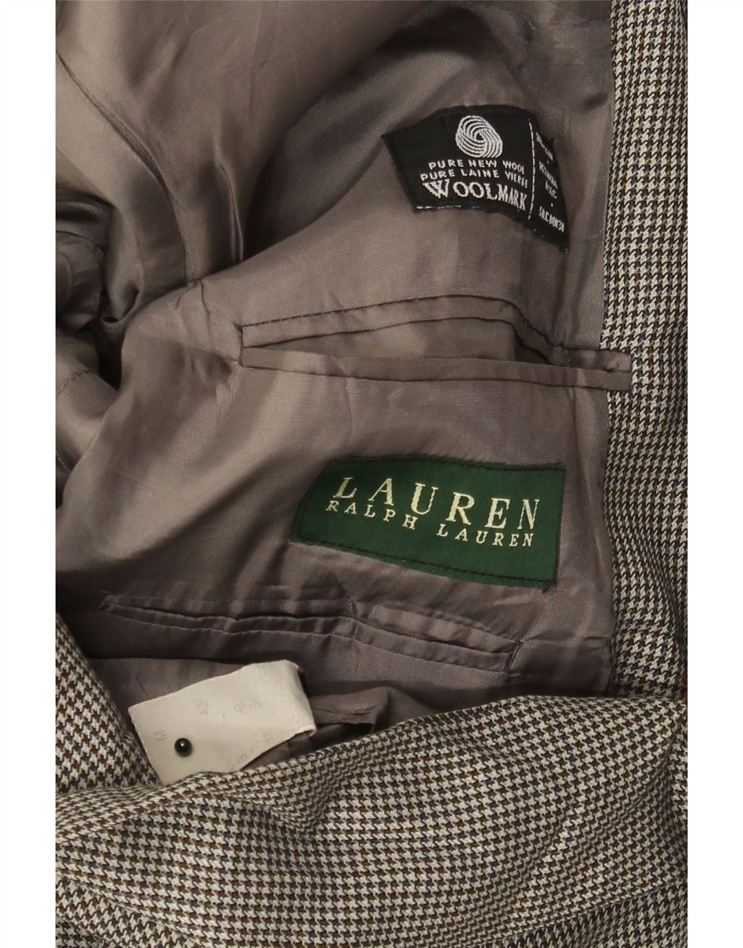 Ralph Lauren Mens 2 Button Blazer Jacket UK 42 Large Grey Houndstooth