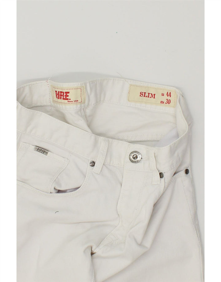 RIFLE Womens Slim Jeans W30 L31 White Vintage Rifle and Second-Hand Rifle from Messina Hembry 