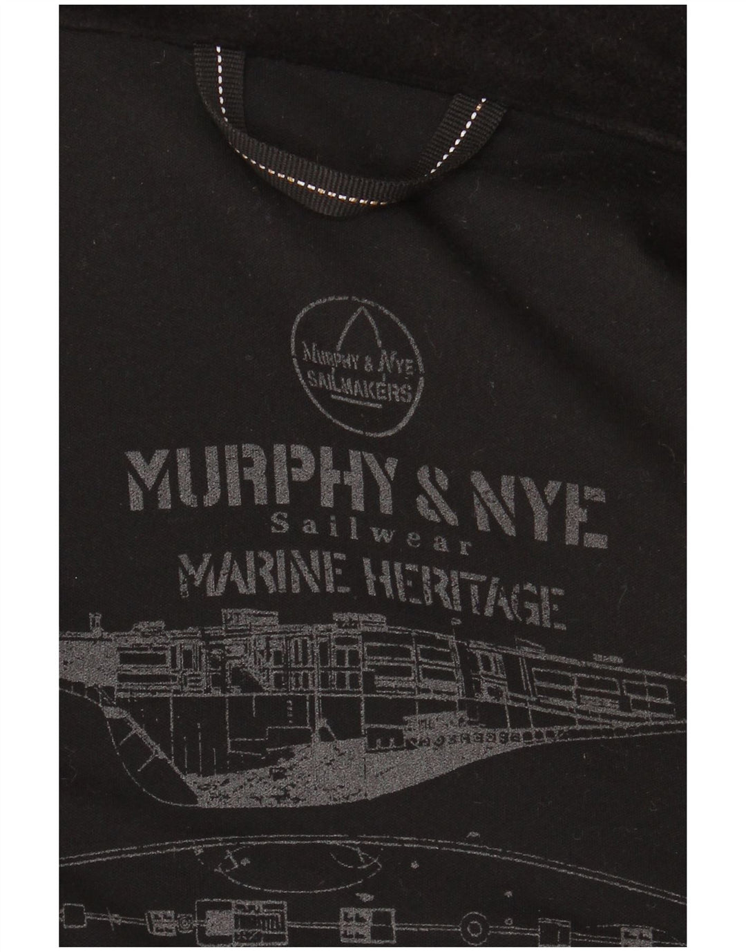 Cappotto da marinaio oversize da donna Murphy & Nye UK 14 lana nera media