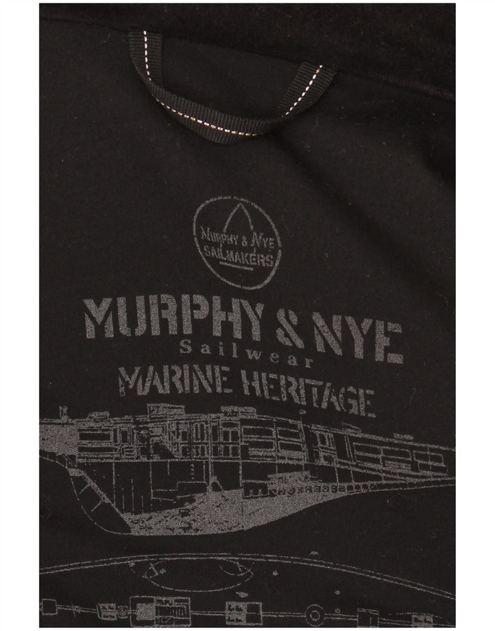 Cappotto da marinaio oversize da donna Murphy & Nye UK 14 lana nera media