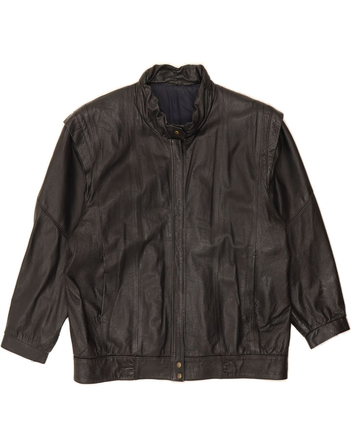 CANDA Womens Leather Jacket UK 18 XL Black Leather Vintage Canda and Second-Hand Canda from Messina Hembry 