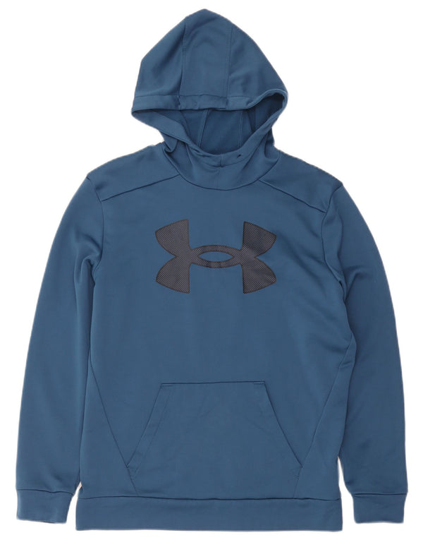 Under Armour Grafisk hættetrøje til mænd, lille blå polyester