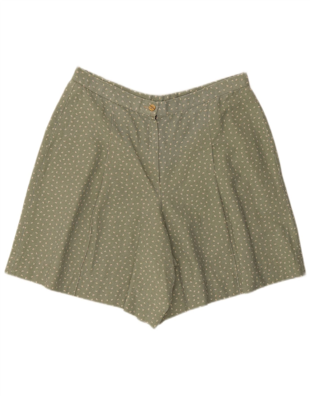 Vintage Womens Casual Shorts Large W34  Green Spotted
