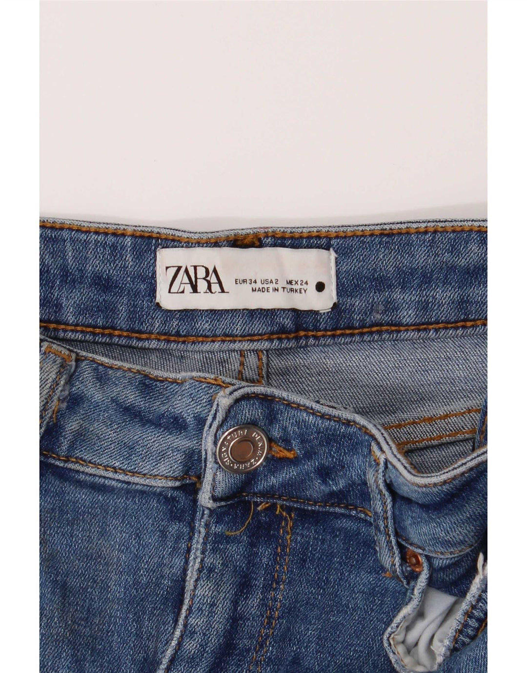 Zara Womens Flared Jeans EU 34 2XS W24 L30 Blue