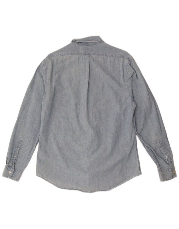 Ralph Lauren Mens Slim Fit Shirt Large Blue Cotton