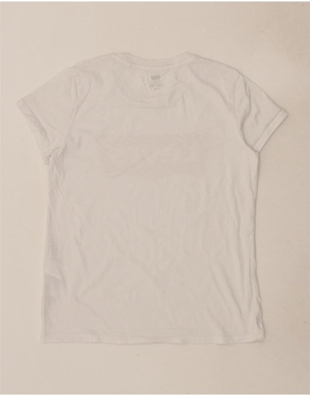 LEVI'S Womens Graphic T-Shirt Top UK 14 Medium White Cotton Vintage Levi's and Second-Hand Levi's from Messina Hembry 