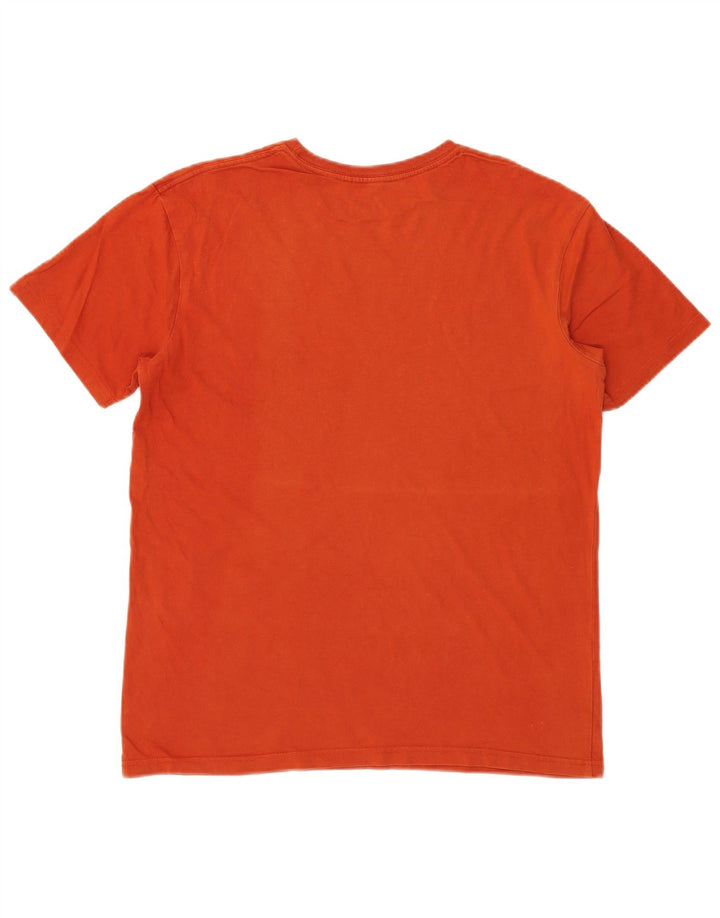 Quiksilver Mens Regular Fit Graphic T-Shirt Top Medium Orange Cotton