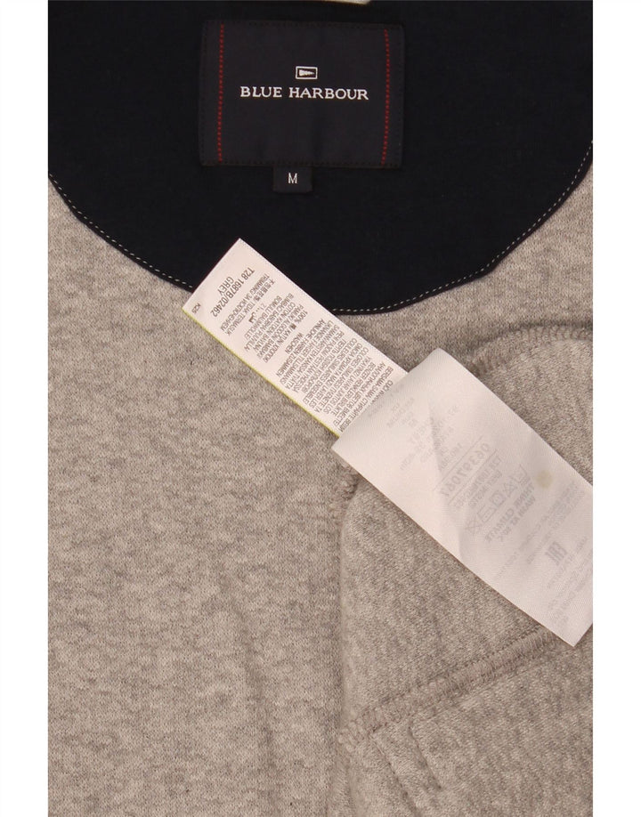 Marks & Spencer Mens Blue Harbour Tracksuit Top Jacket Medium Grey Cotton