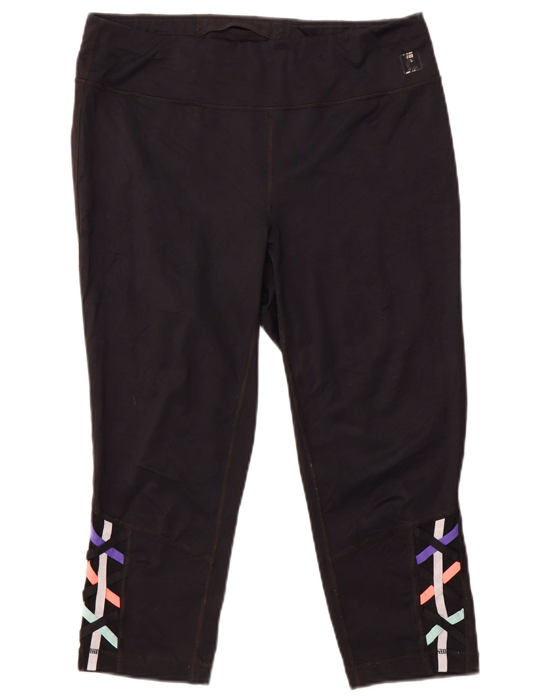 Fila Womens Capri Leggings UK 16 Large Black Nylon