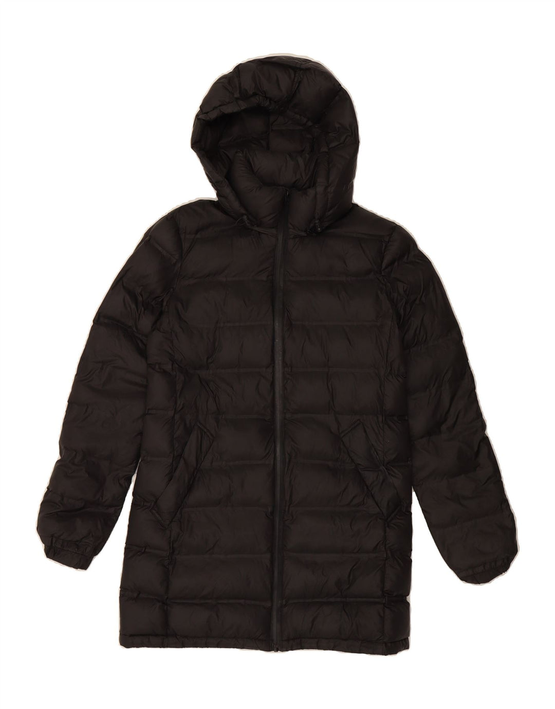 ZARA Womens Hooded Padded Coat UK 6 XS Black Polyamide Vintage Zara and Second-Hand Zara from Messina Hembry 