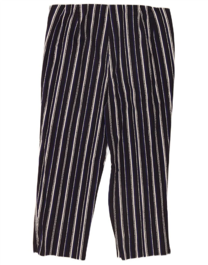 Marks & Spencer Dame Capri Bukser UK 12 Medium W30 L20 Navy Blue