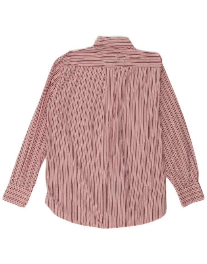 Tommy Hilfiger Mens Shirt Medium Pink Striped Cotton