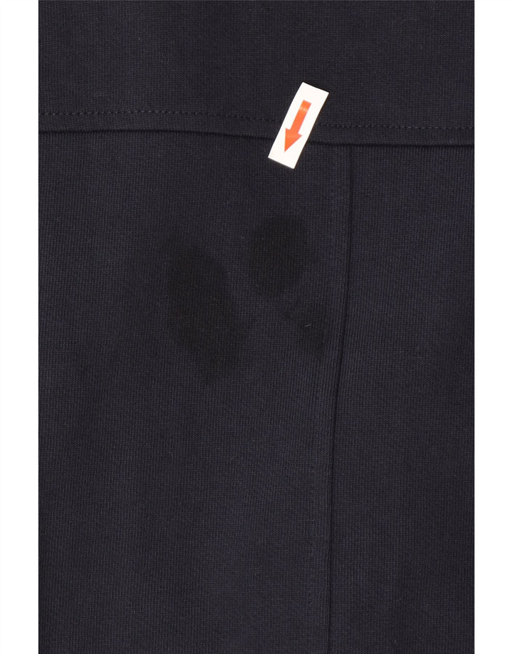 Zara Herren Bikerjacke UK 38 Medium Marineblau Baumwolle