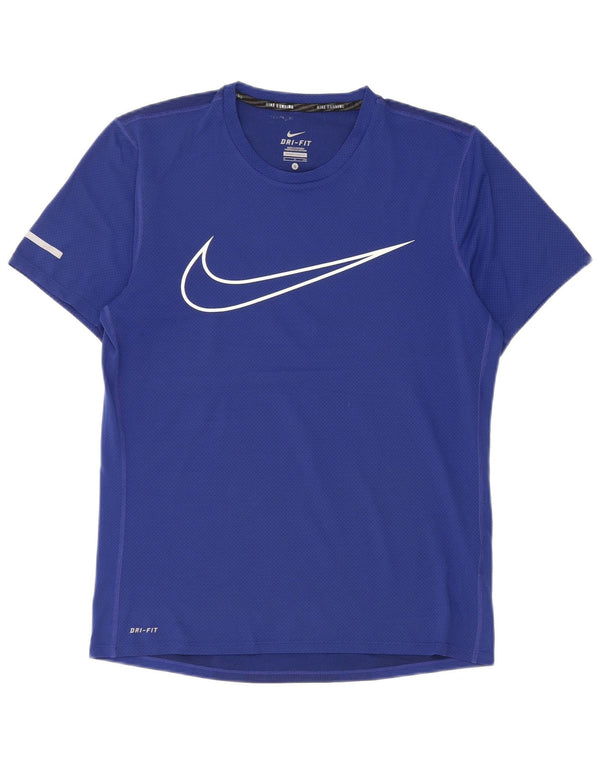 Nike Mens Dri Fit Graphic T-Shirt Top Small Blue Polyester