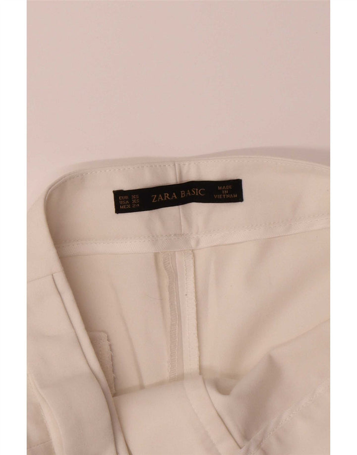 Zara Womens Chino Shorts XS W24 White Cotton