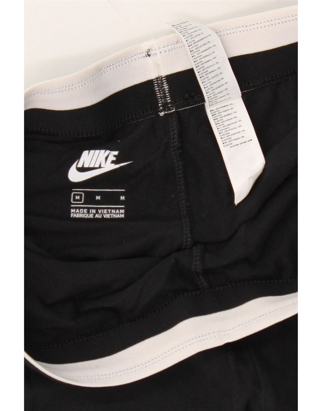 NIKE Womens Graphic Leggings UK 14 Medium  Black Cotton Vintage Nike and Second-Hand Nike from Messina Hembry 