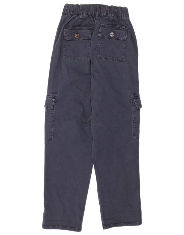Marks & Spencer Womens Tapered Cargo Trousers UK 6 XS W26 L27 Navy Blue