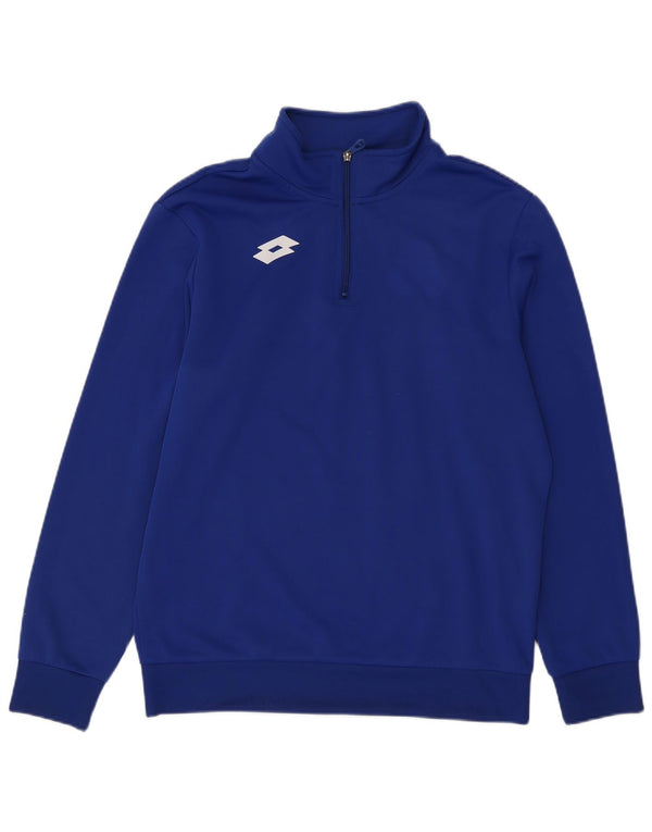 Lotto Sweat-shirt à col zippé pour hommes, grand bleu