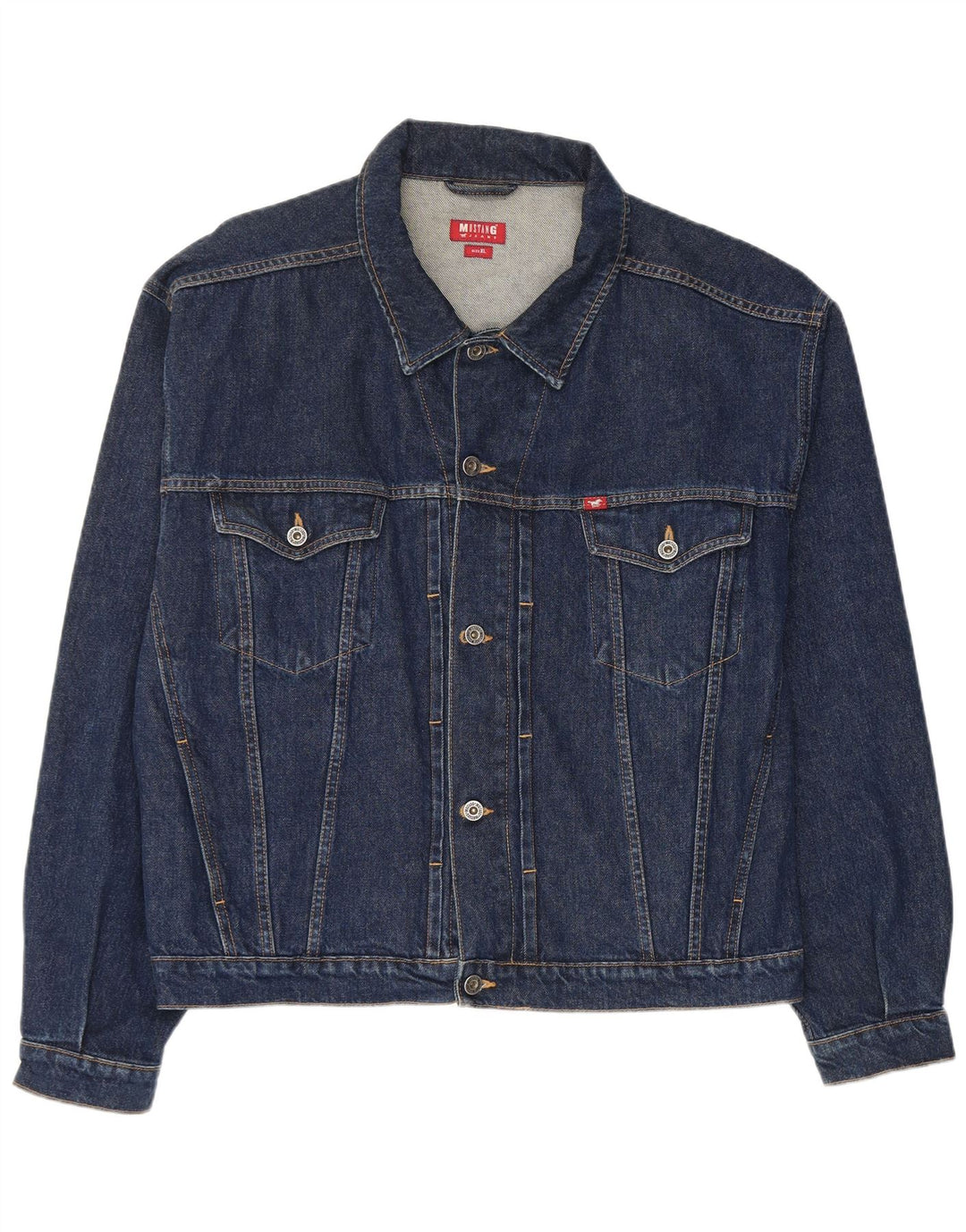Giacca di jeans da uomo Mustang UK 42 XL Cotone blu navy