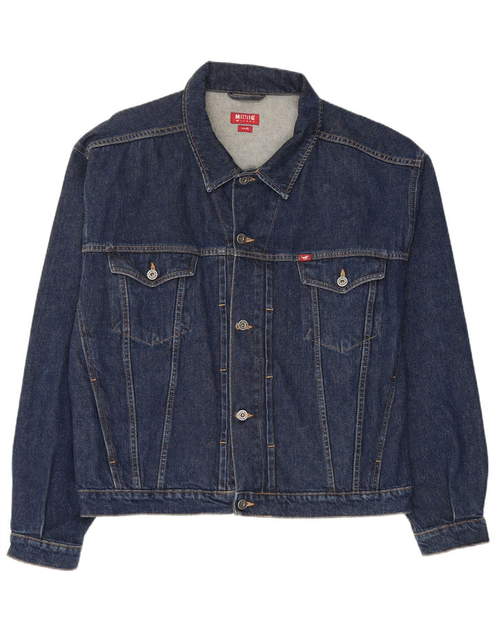 Giacca di jeans da uomo Mustang UK 42 XL Cotone blu navy