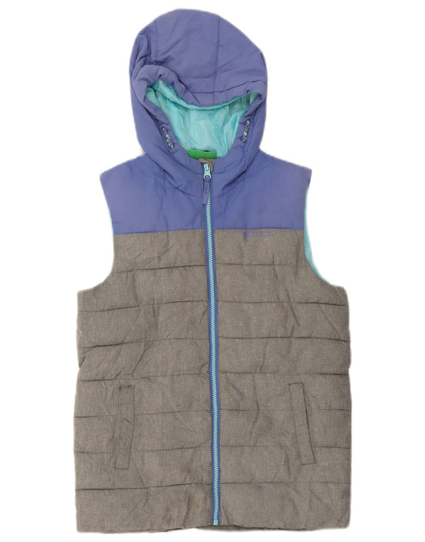 Mountain Warehouse Gilet rembourré à capuche pour garçon 11-12 ans Gris Colorblock
